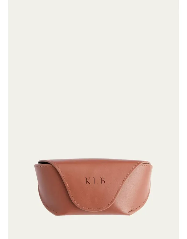 Monogrammed Leather Sunglasses Case