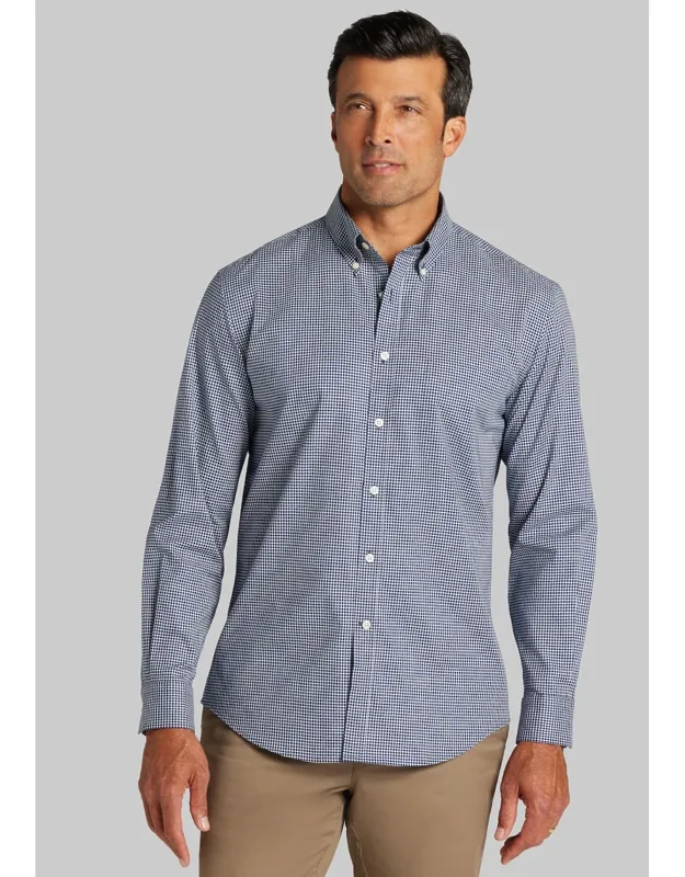 Tailored Fit Small Check Button Up Shirt