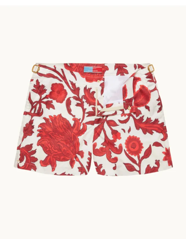 Summer Dragonflower Print Swim Shorts