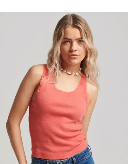 Athletic Essentials Lace Trim Vest Top
