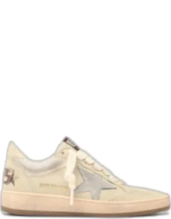 Cream Leather Ball Star Sneakers