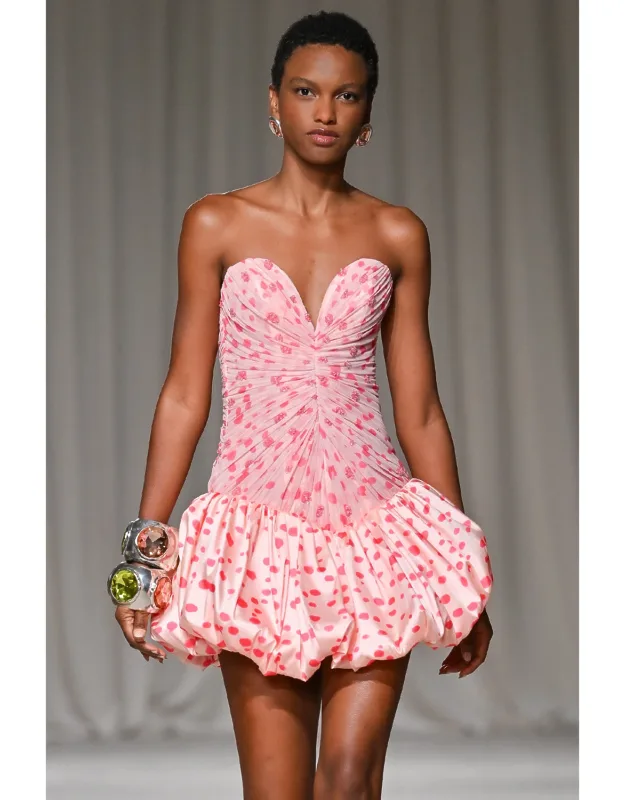 Dots Embroidered Mini Dress