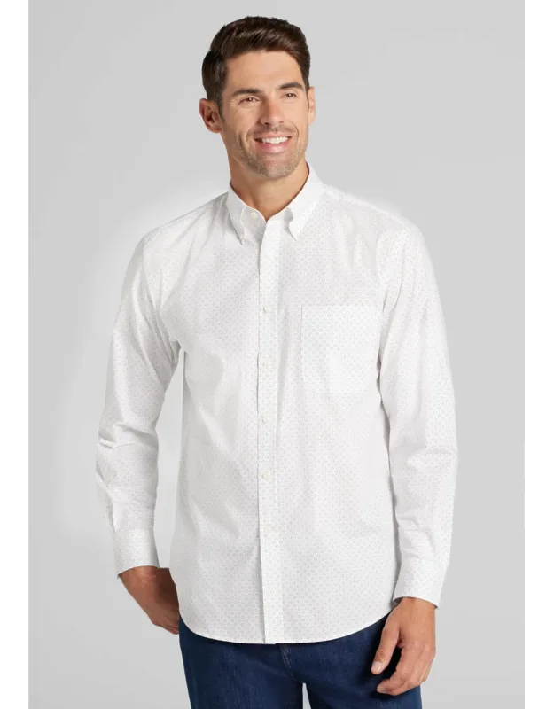 Tailored Fit Multi Dots Button Up Shirt