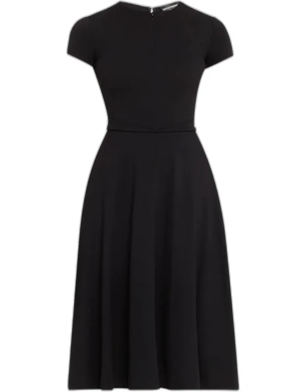 Zip-front Midi Dress