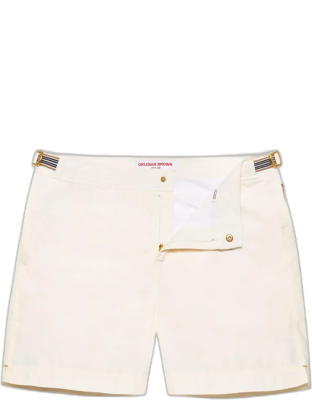 Mid-length Waist Tape Trim Swim Shorts