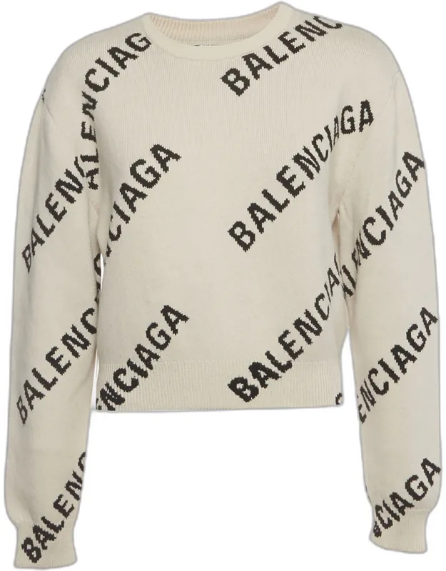 Logo Print Knit Crewneck Sweatshirt
