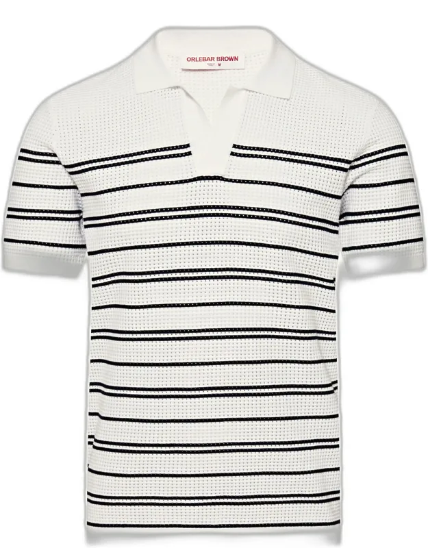 Classic Fit Waffle Mesh Stitch Polo Shirt