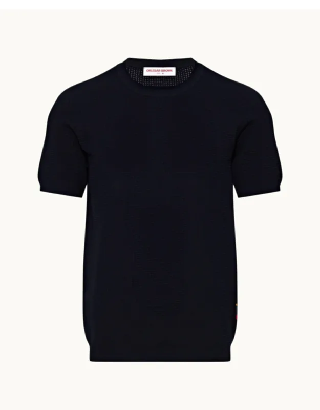 Tailored Fit Waffle Mesh Knit T-shirt