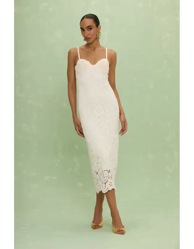 Embroidered Midi Dress