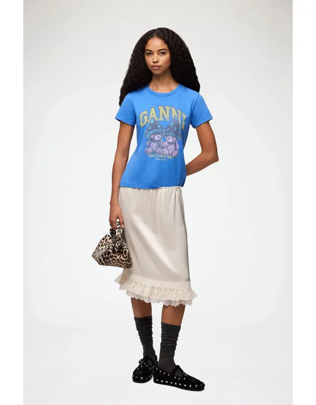 Frill Satin Skirt