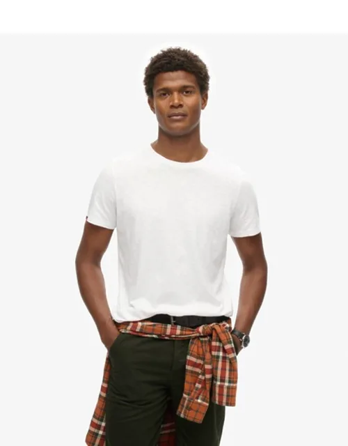 Crew Neck Slub Short Sleeved T-shirt