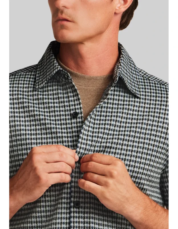 Weatherproof Vintage Traditional Fit Knit Check Button Up Shirt