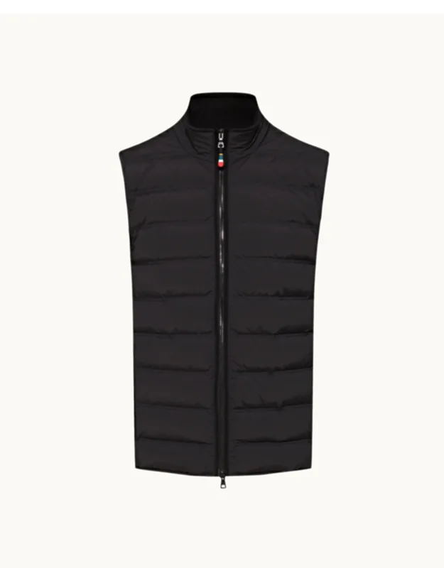 Down-filled Merino Knitted Panel Gilet