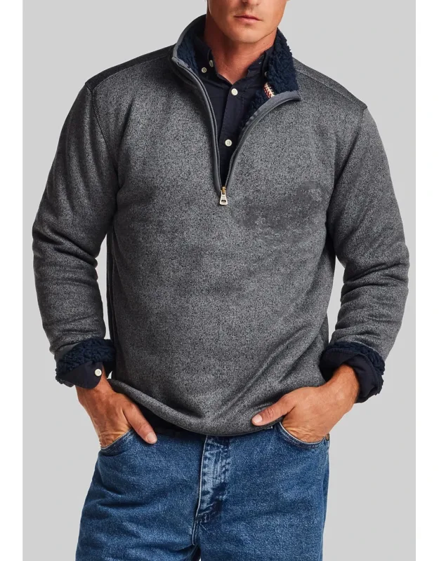 Weatherproof Vintage Traditional Fit Sherpa-lined Quarter-zip Sweater