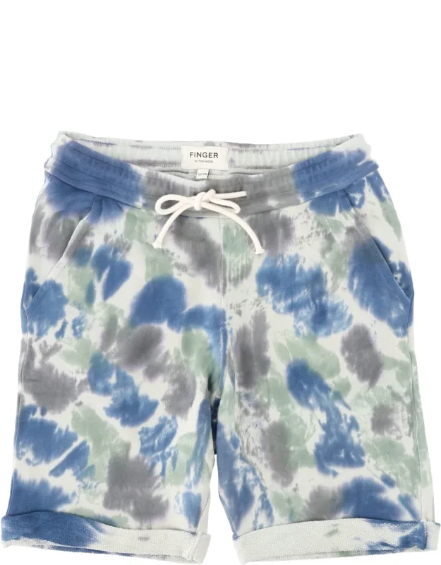 New Grounded True Blue Tie & Dye Bermuda Shorts