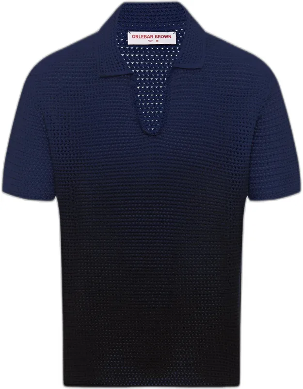 Classic Fit Crochet Effect Organic Cotton Polo Shirt
