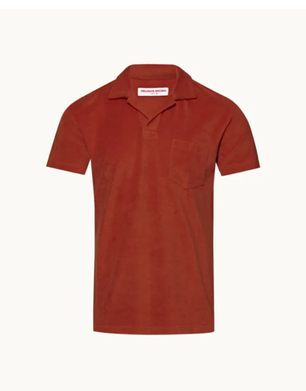 Tailored Fit Organic Cotton Towelling Resort Polo Shirt