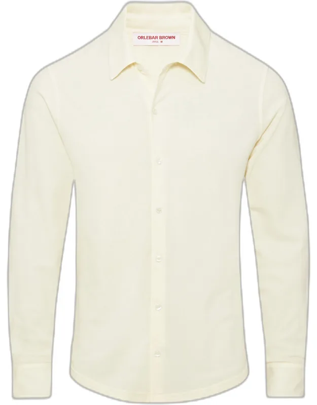 Tailored Fit Classic Collar Cotton Pique Shirt