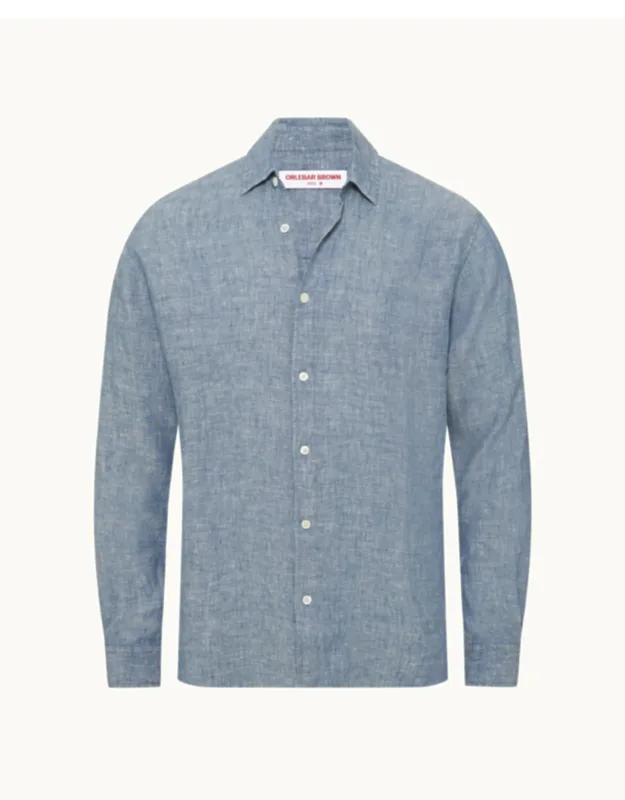 Relaxed Fit Classic Collar Chambray Shirt
