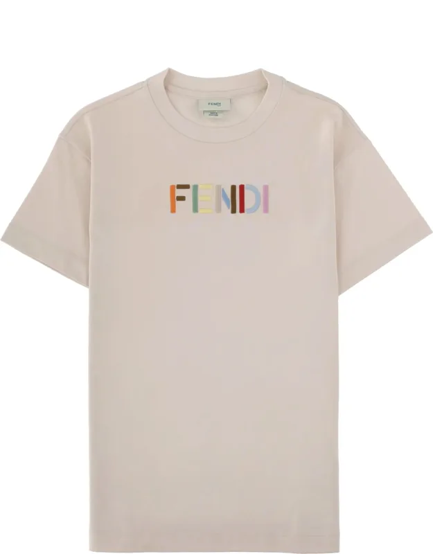 T-shirt With Multicolor Logo