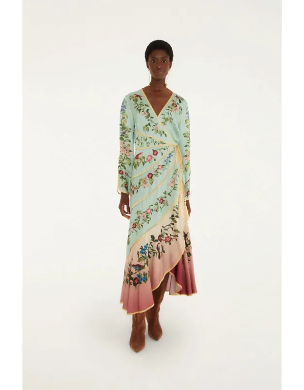 Birds Tree Long Sleeve Maxi Dress