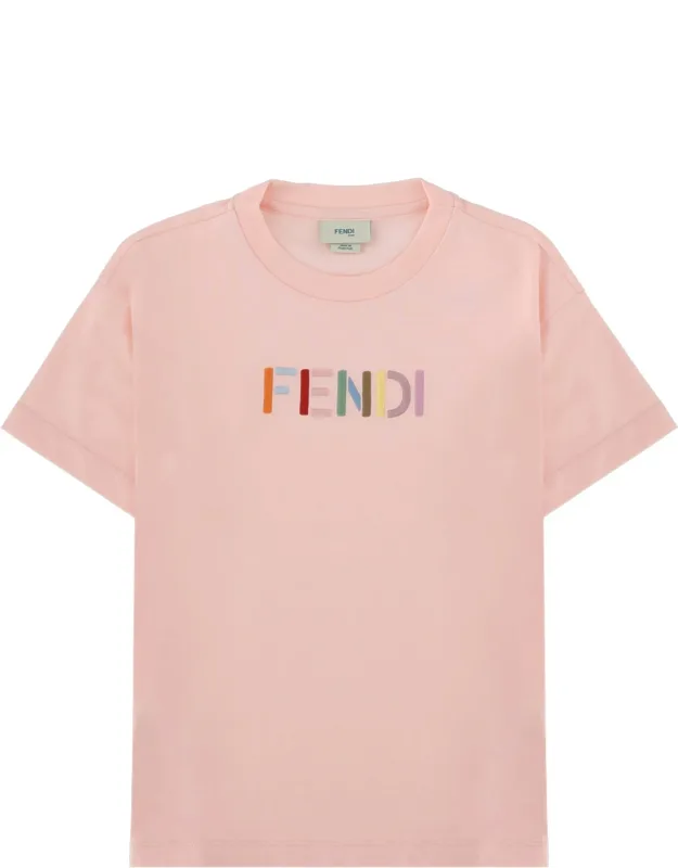 T-shirt With Multicolor Logo