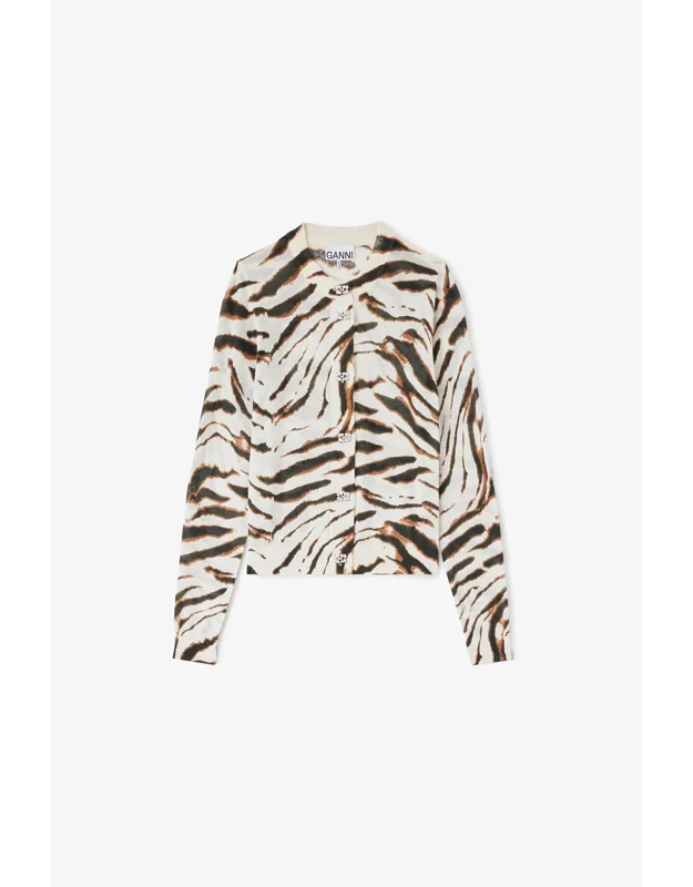 Zebra Cotton Cardigan