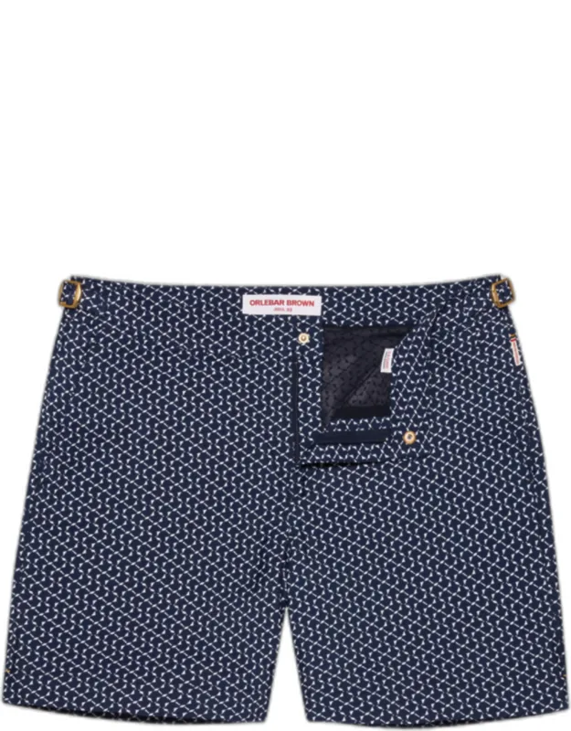 Mid-length Origami Jacquard Swim Shorts