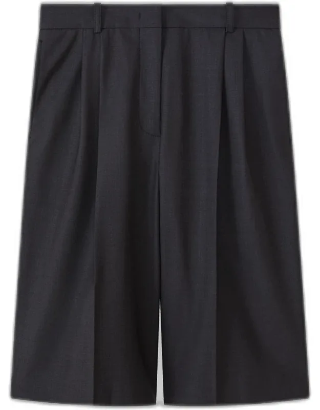 Wool Tailoring Long Shorts
