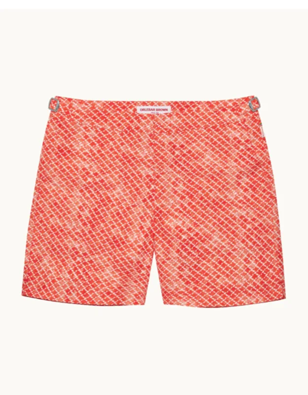 Mid-length Origami Print Swim Shorts