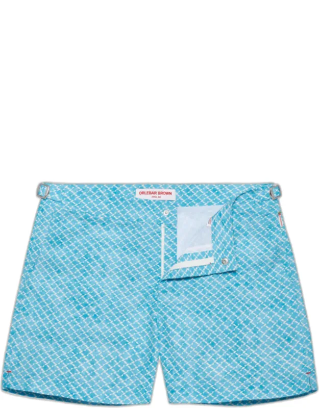 Shorter-length Origami Print Swim Shorts