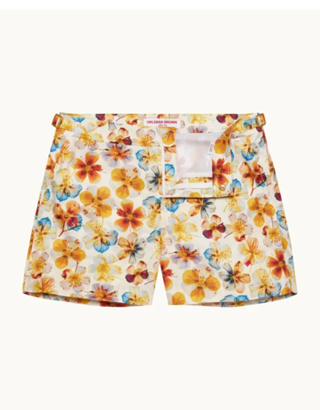 Pressed Flower Print Swim Shorts