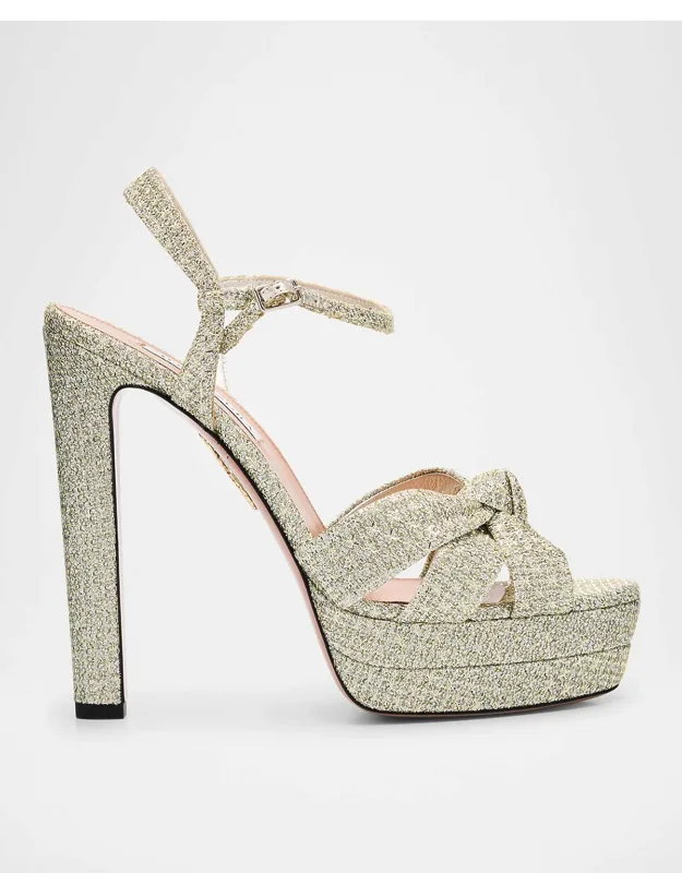 Honeycomb Knot Platform Sandals