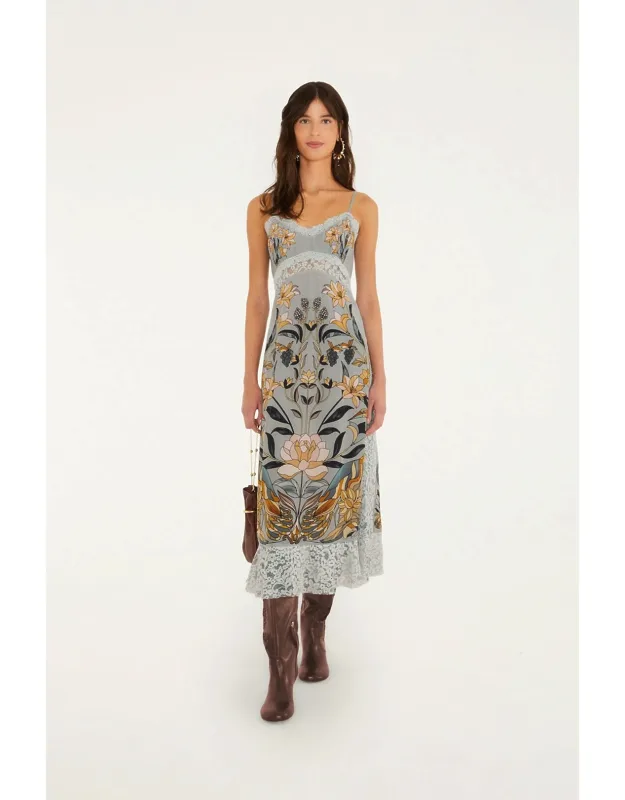 Lace Slip Midi Dress
