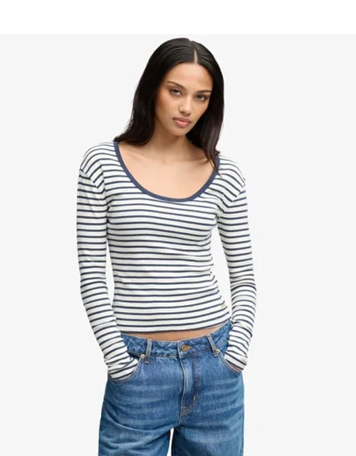 Athletic Essentials Striped Long Sleeve Top