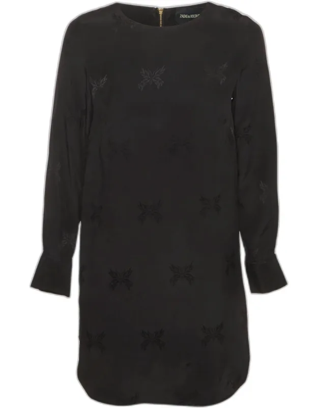 Butterfly Jacquard Silk Tunic Dress