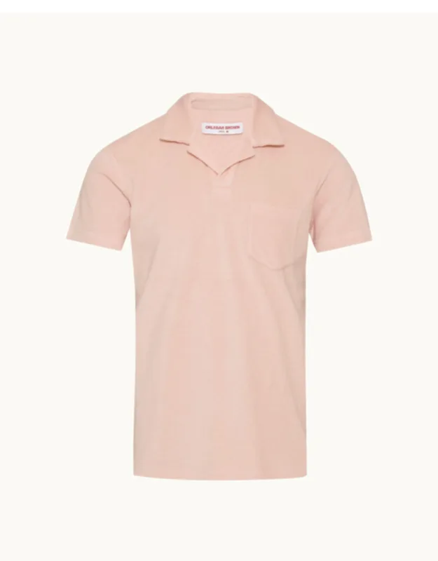 Tailored Fit Cotton Towelling Resort Polo Shirt