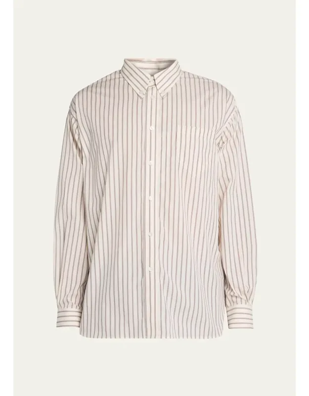 Veterano Stripe Button-down Shirt With Pocket