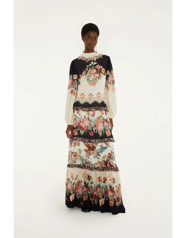 Floral Long Sleeve Maxi Dress