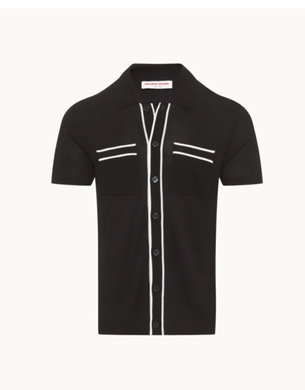 Classic Fit Crepe Texture Cotton & Silk Shirt