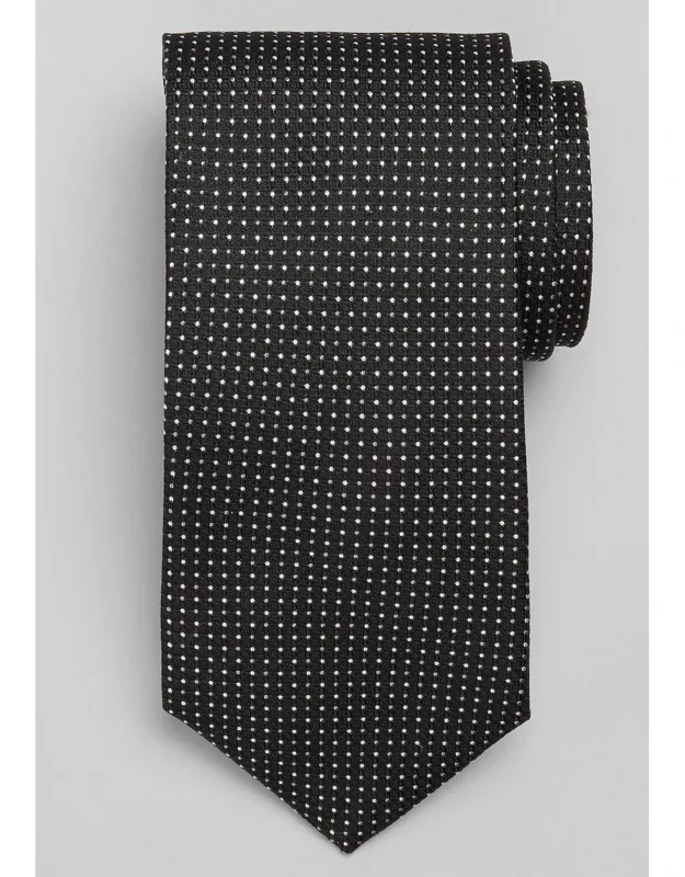 Traveler Collection Double Dot Micro Neat Silk Tie