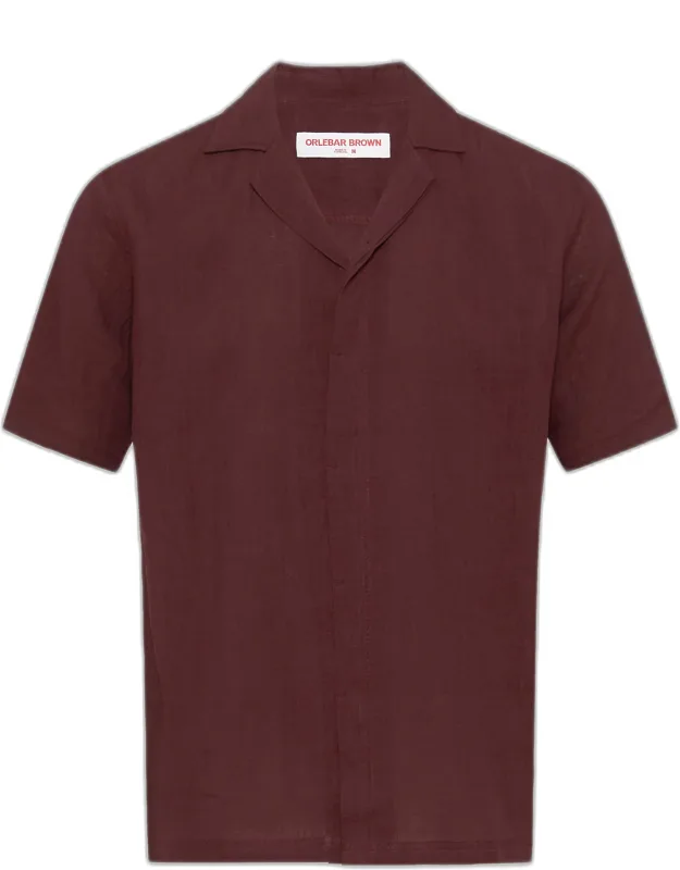Relaxed Fit Capri Collar Linen Shirt