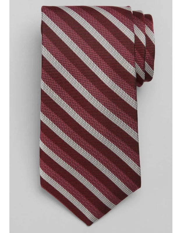 Chevron Twill Stripe Silk Tie