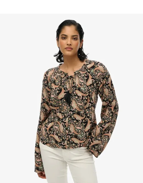 Printed Long Sleeve Blouse