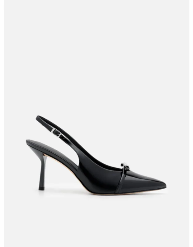 Patent Leather Heel Slingback Pump