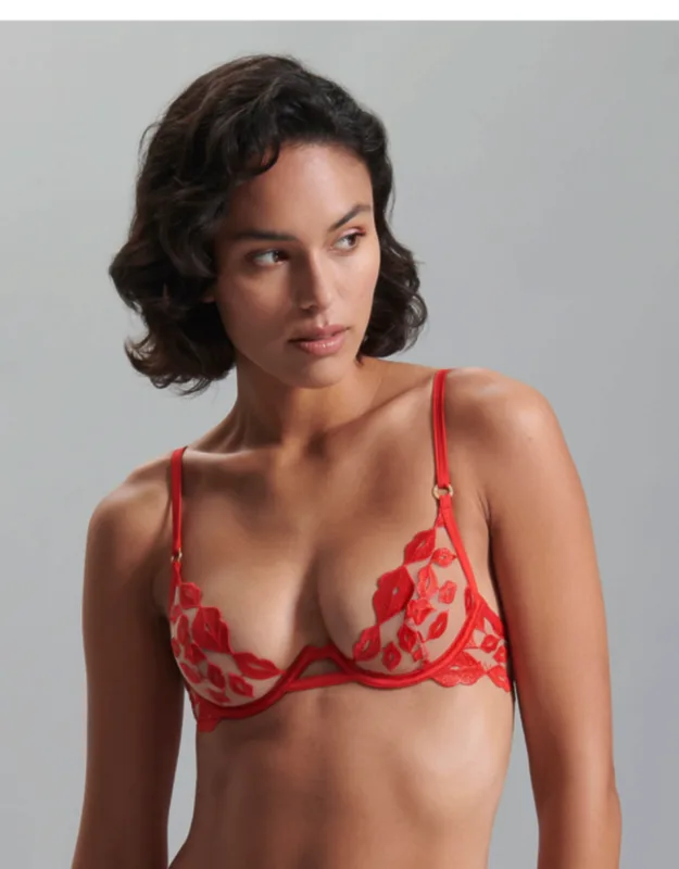Embroidered Balcony Bra