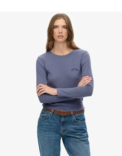 Athletic Essentials Logo Garment Dyed Ribbed Top