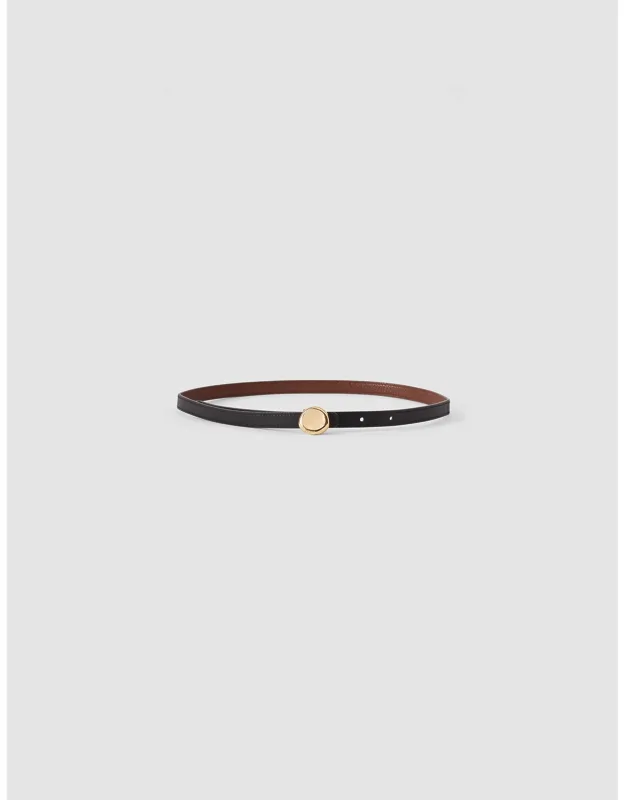 Reversible Slim Leather Belt