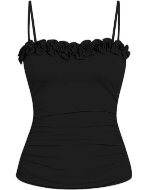 Ruffle Bandeau Tankini Top