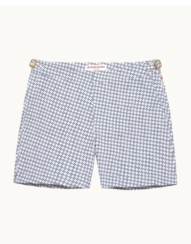 Mid-length Geo Jacquard Swim Shorts